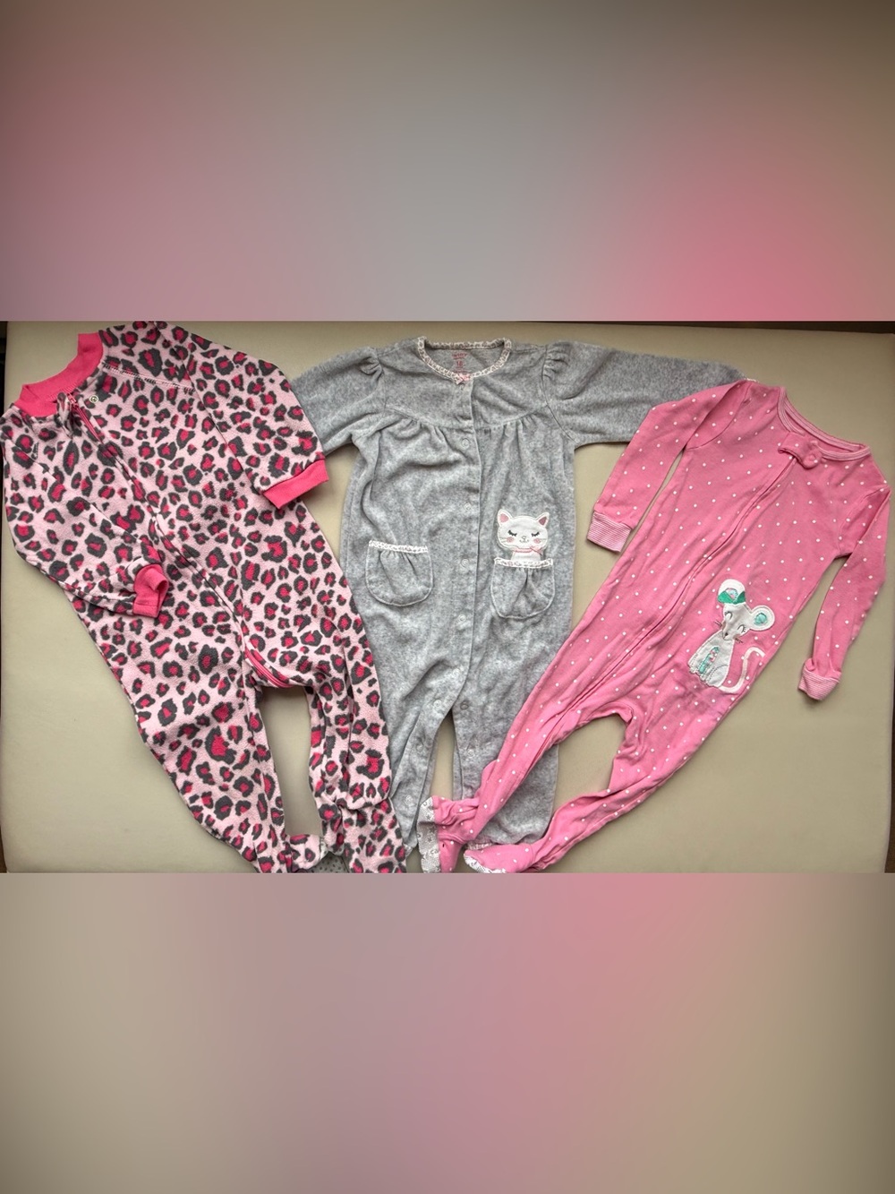 Girls’ Pajama Bundle – 3-Piece Lot